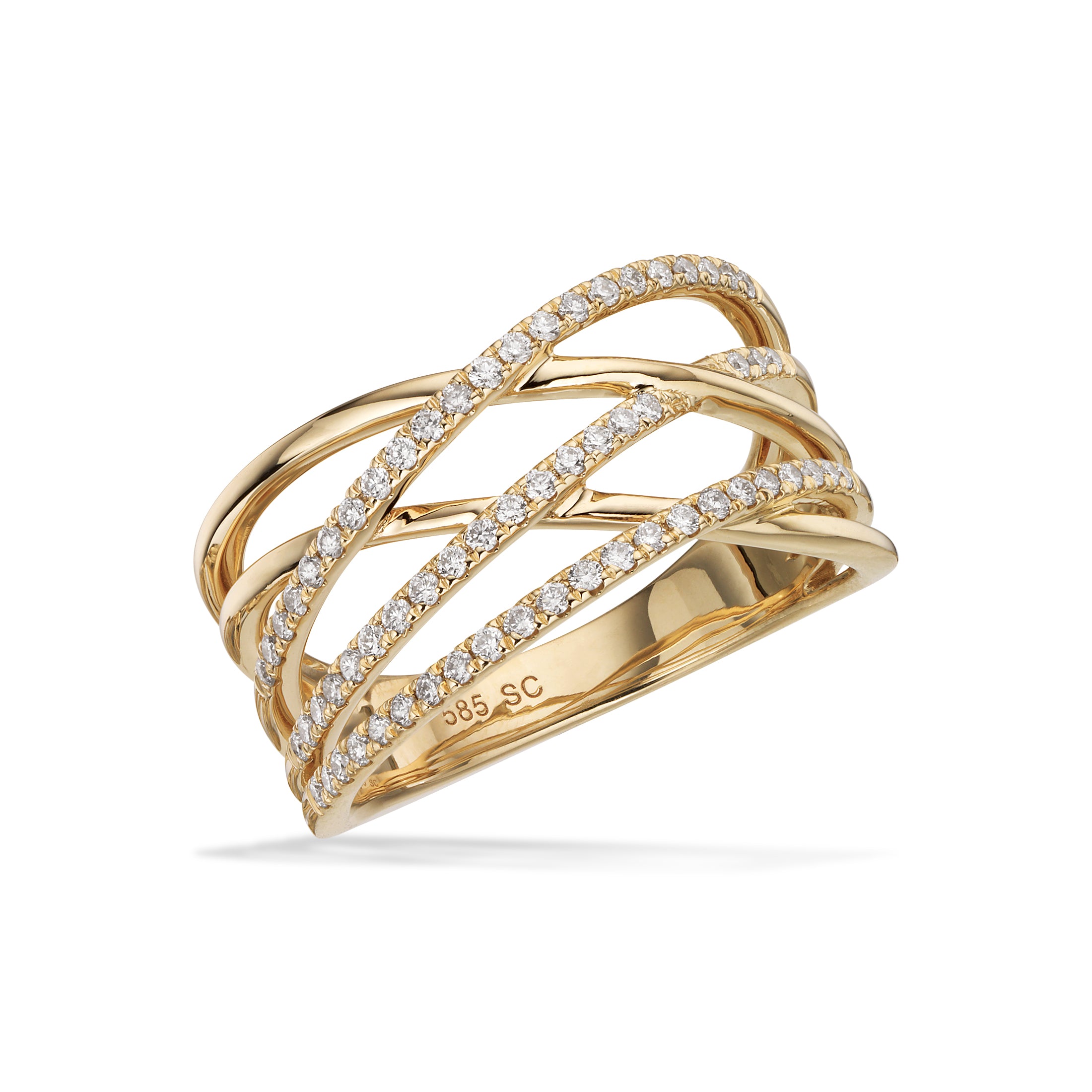 Scrouples Ringe i Guld 14 kt. med Brillant