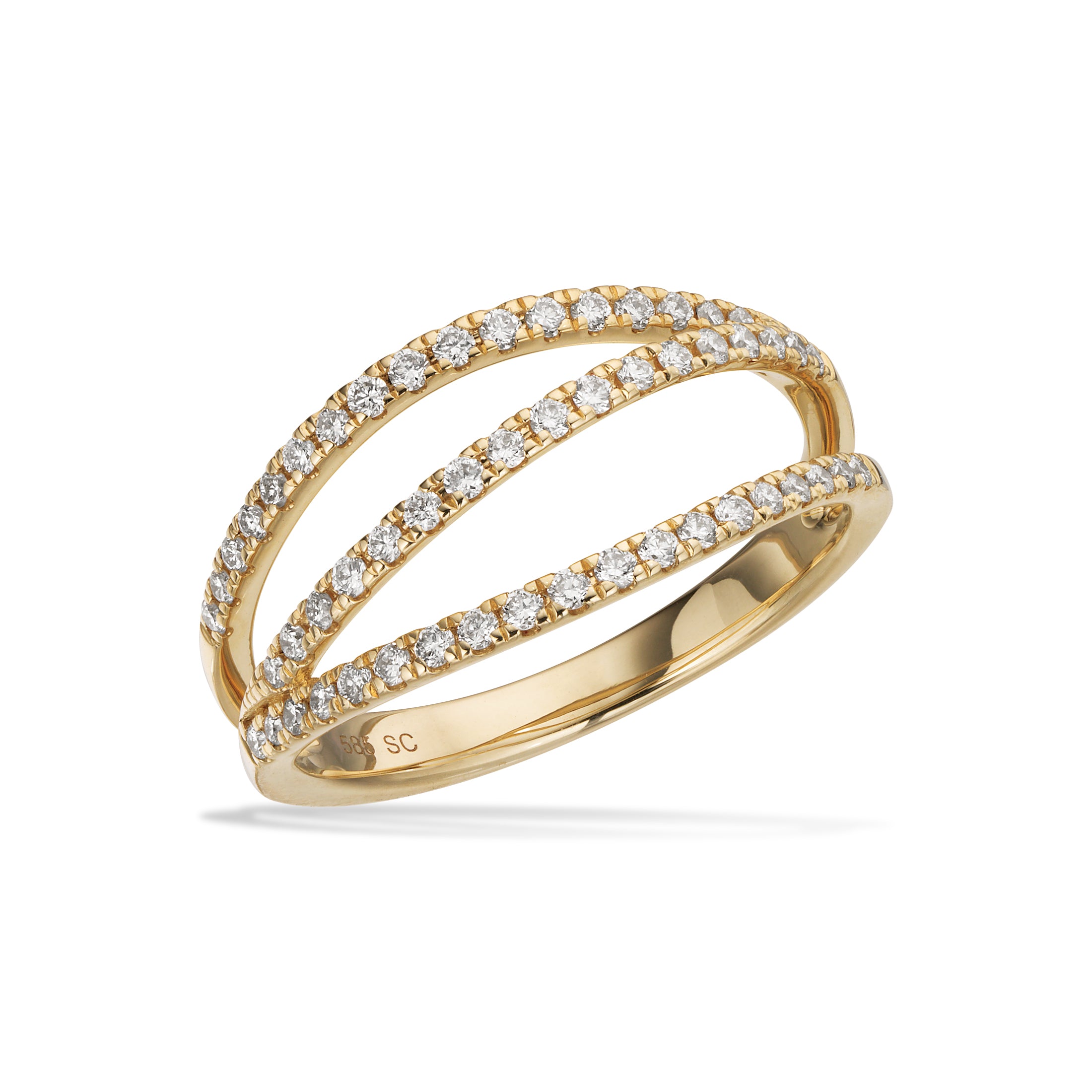 Scrouples Ringe i Guld 14 kt. med Brillant