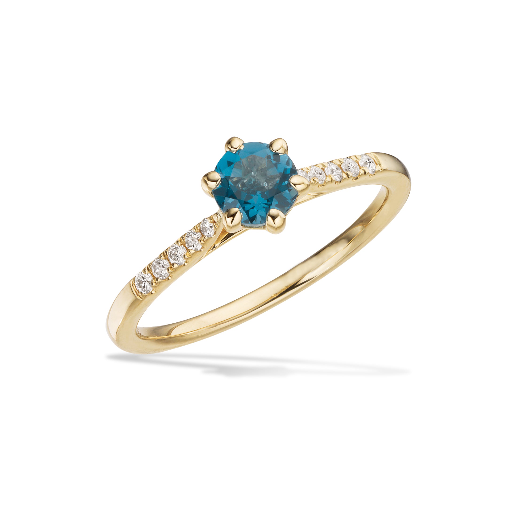 Scrouples Ringe i Guld 14 kt. med Topas