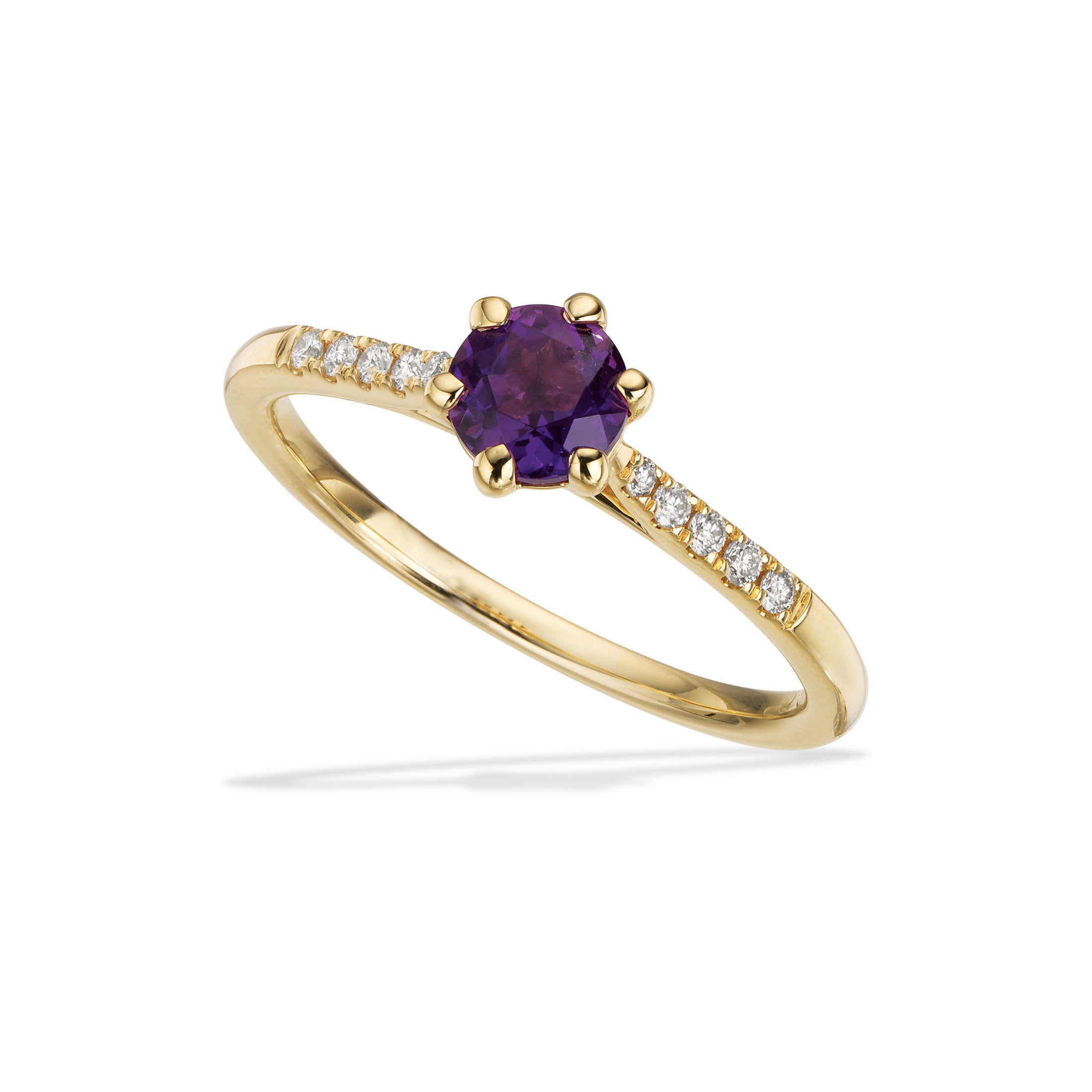 Scrouples Ringe i Guld 14 kt. med Ametyst