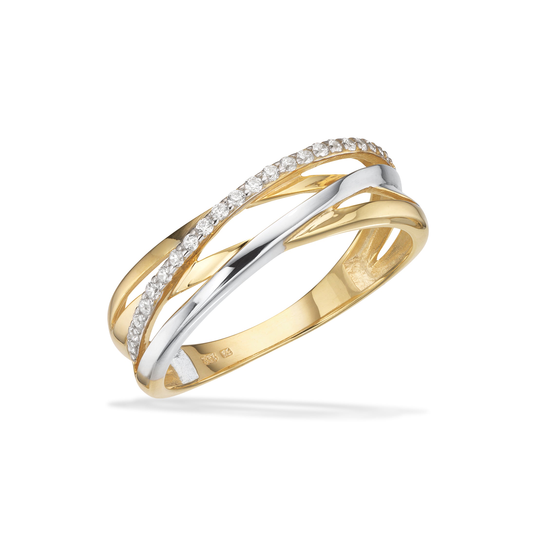 Scrouples Ringe i Guld 8 kt. med Syn. cubic zirconia