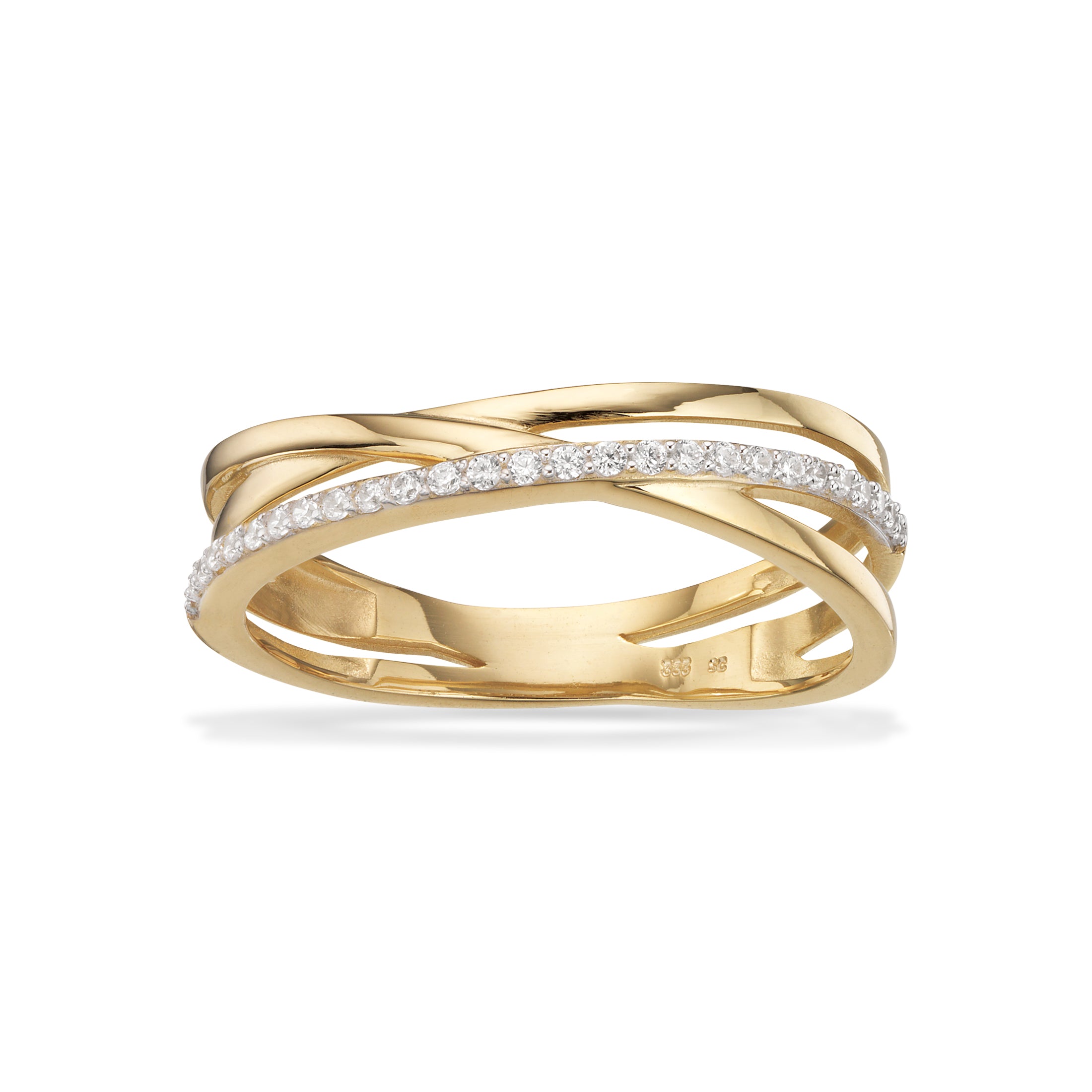 Scrouples Ringe i Guld 8 kt. med Syn. cubic zirconia