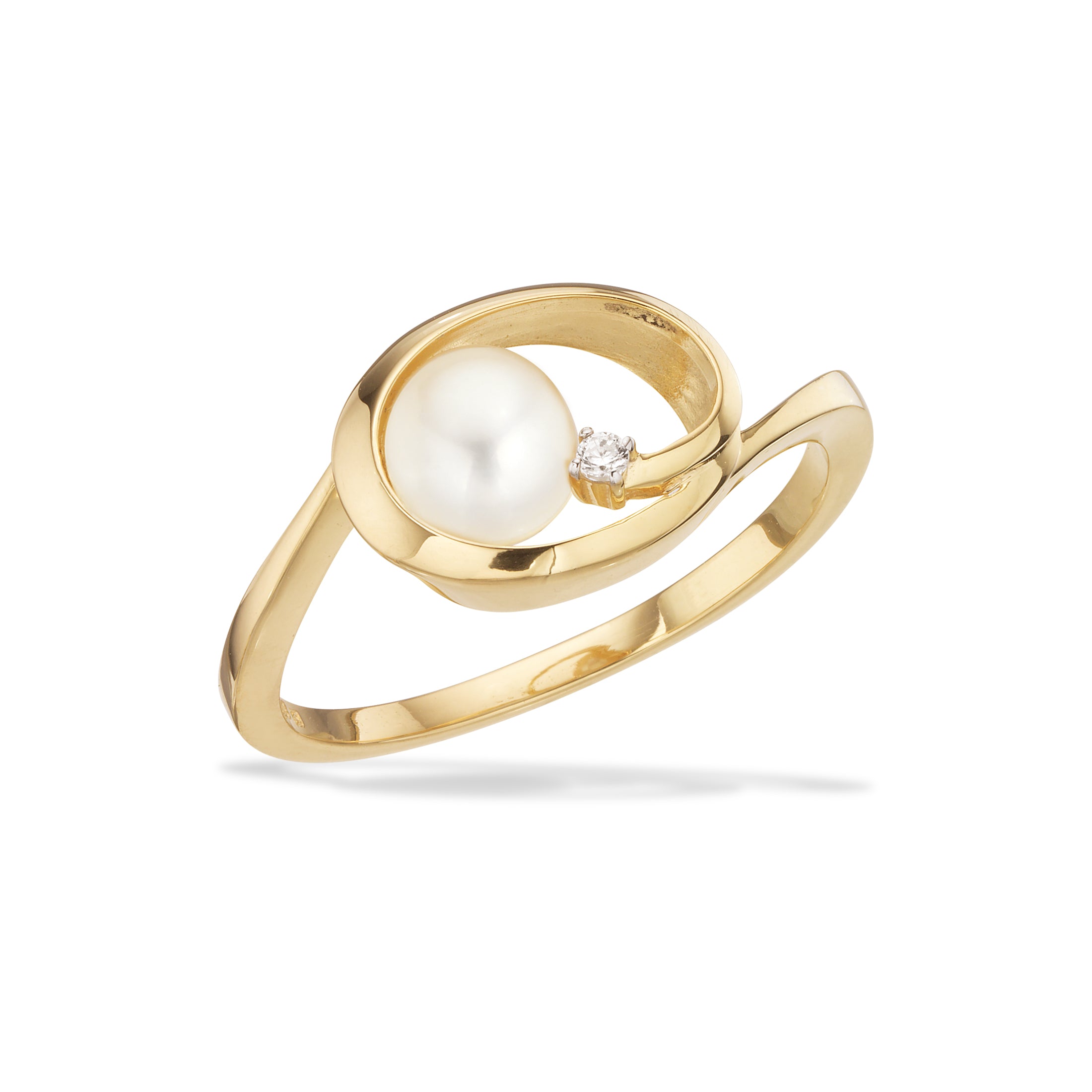 Scrouples Ringe i Guld 8 kt. med Perle