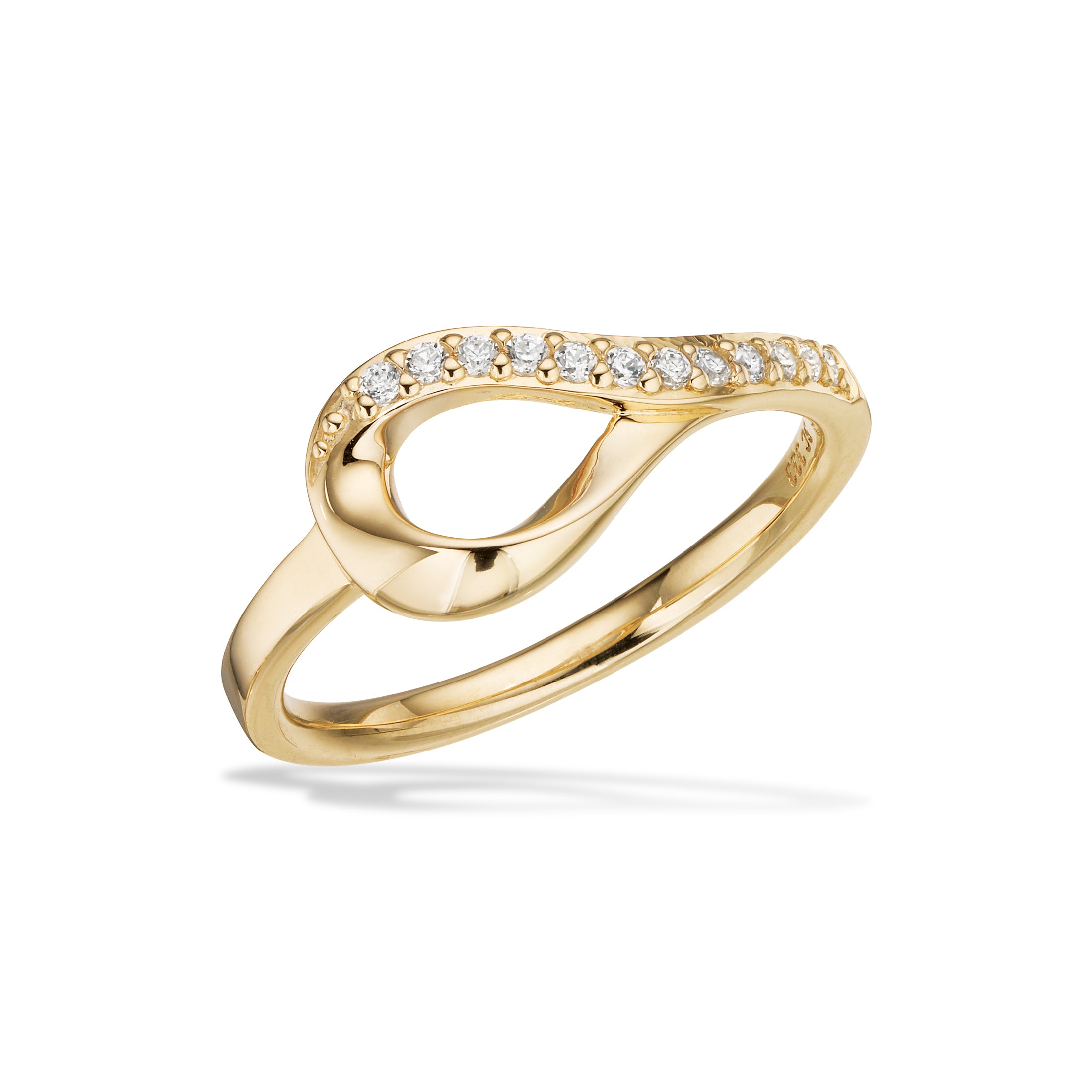 Scrouples Ringe i Guld 8 kt. med Syn. cubic zirconia
