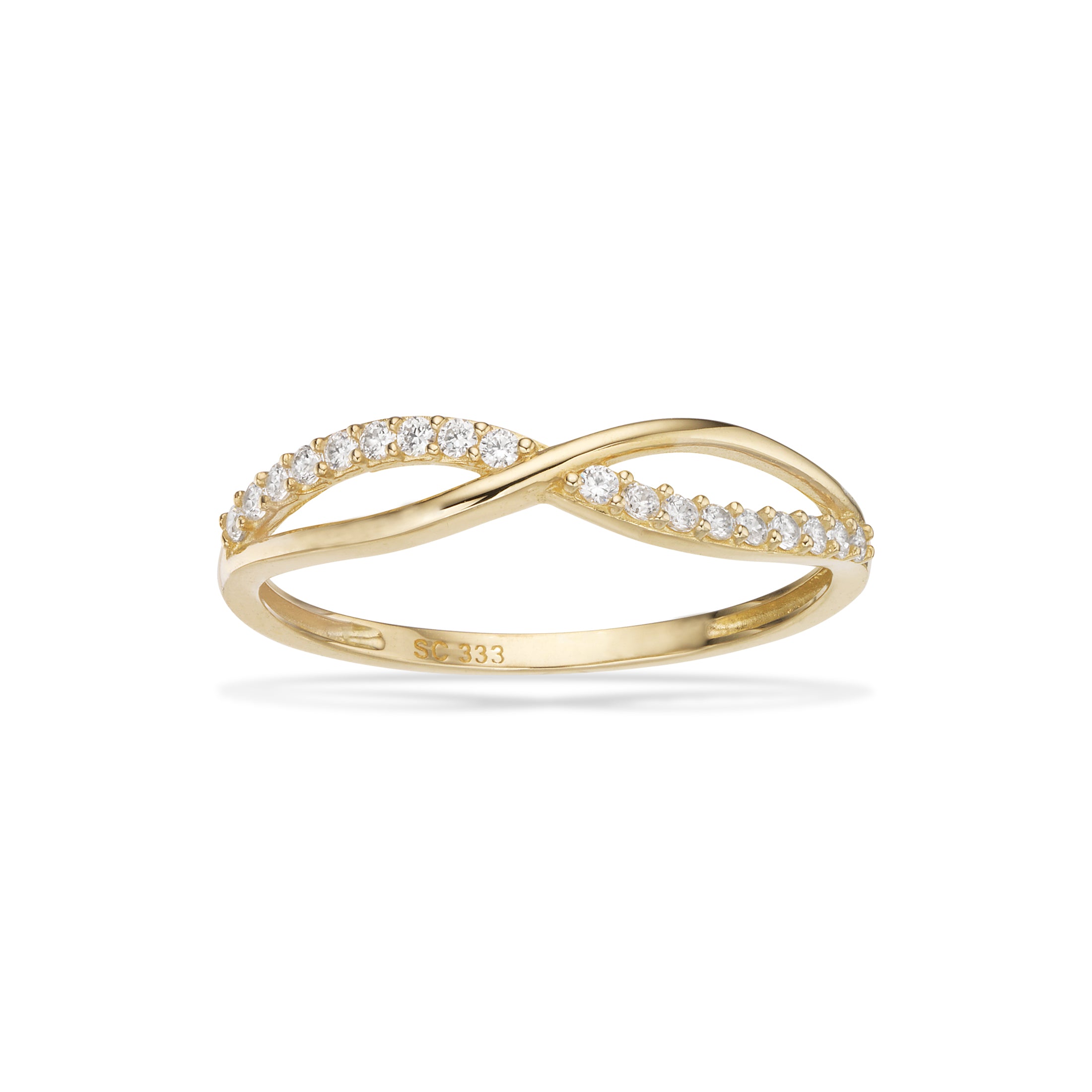 Scrouples Ringe i Guld 8 kt. med Syn. cubic zirconia