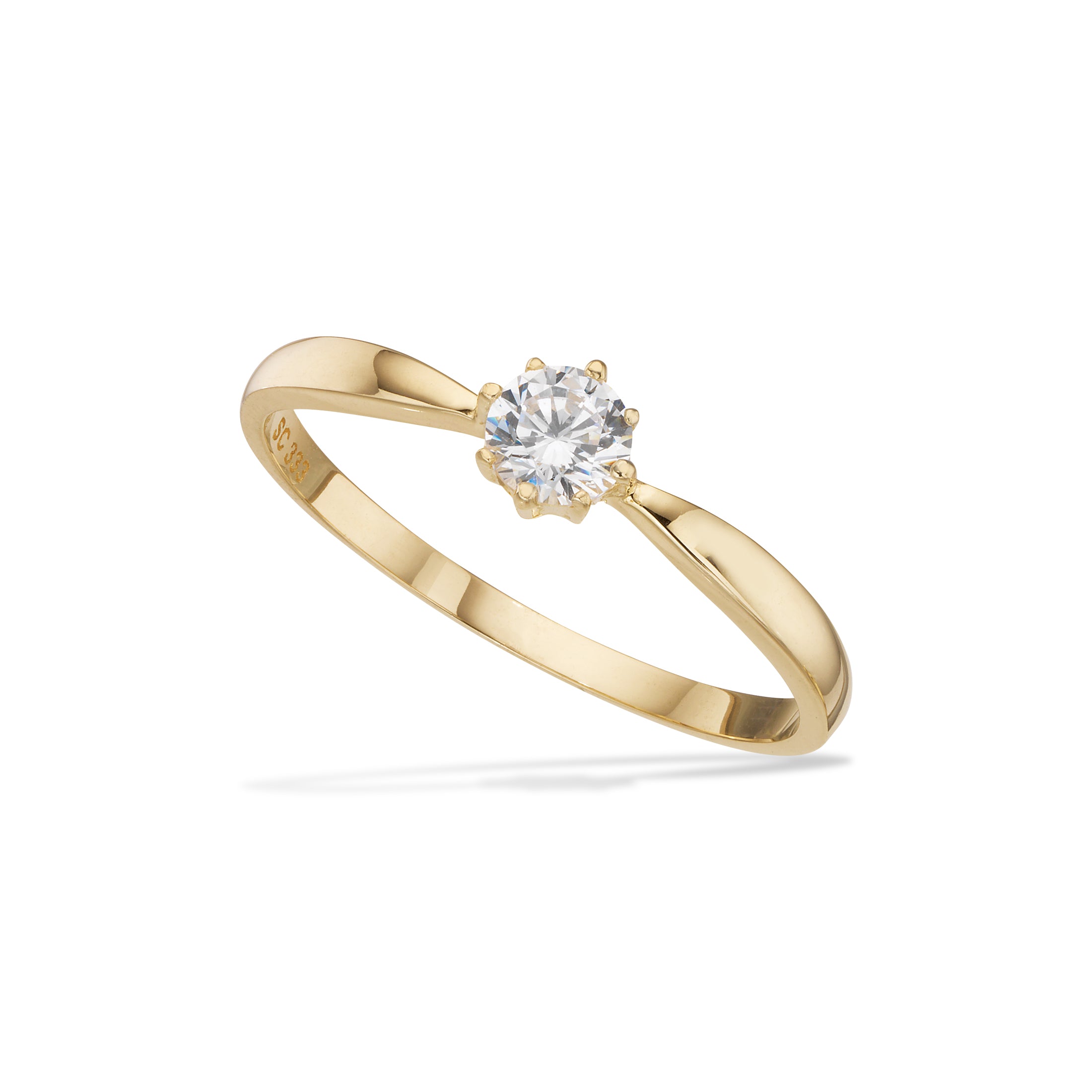 Scrouples Ringe i Guld 8 kt. med Syn. cubic zirconia