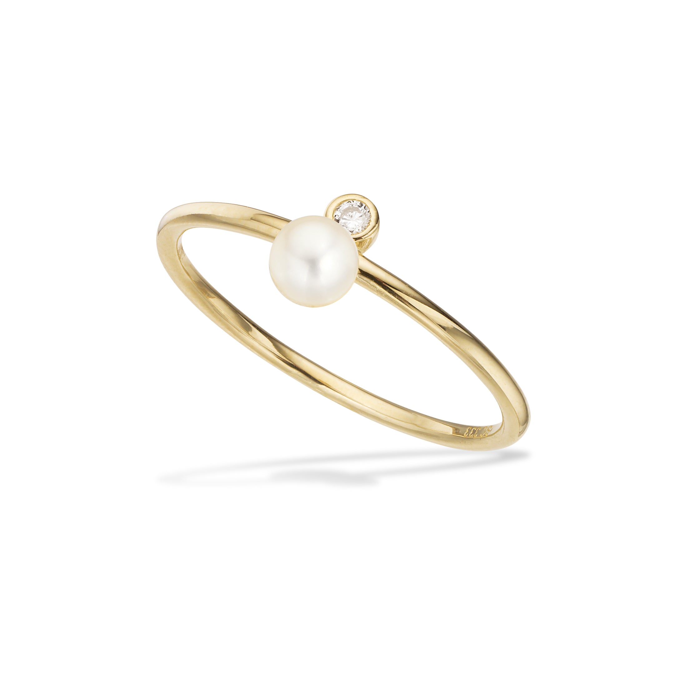 Scrouples Ringe i Guld 8 kt. med Perle
