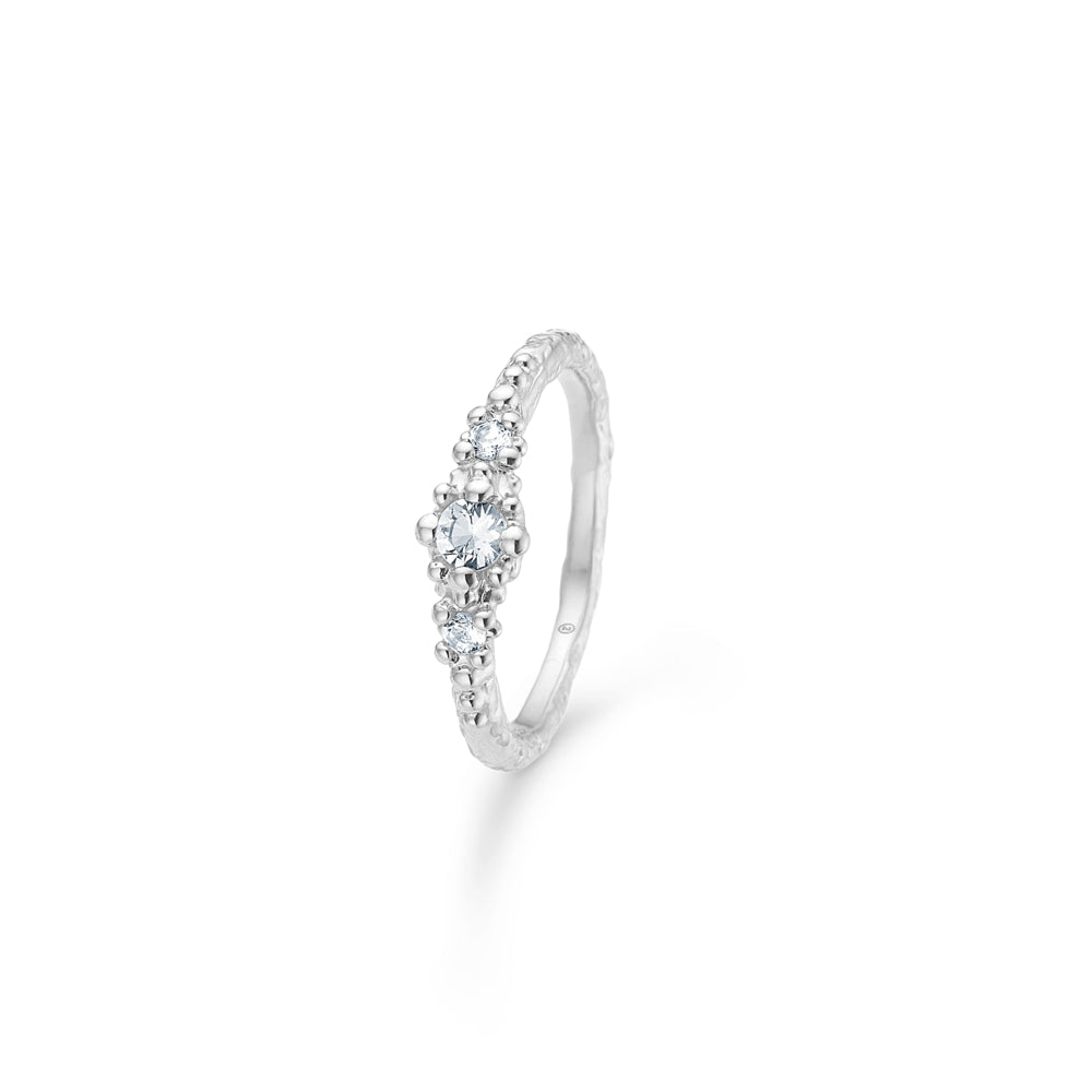 Studio Z, Sølv ring Fragtments med zirkon