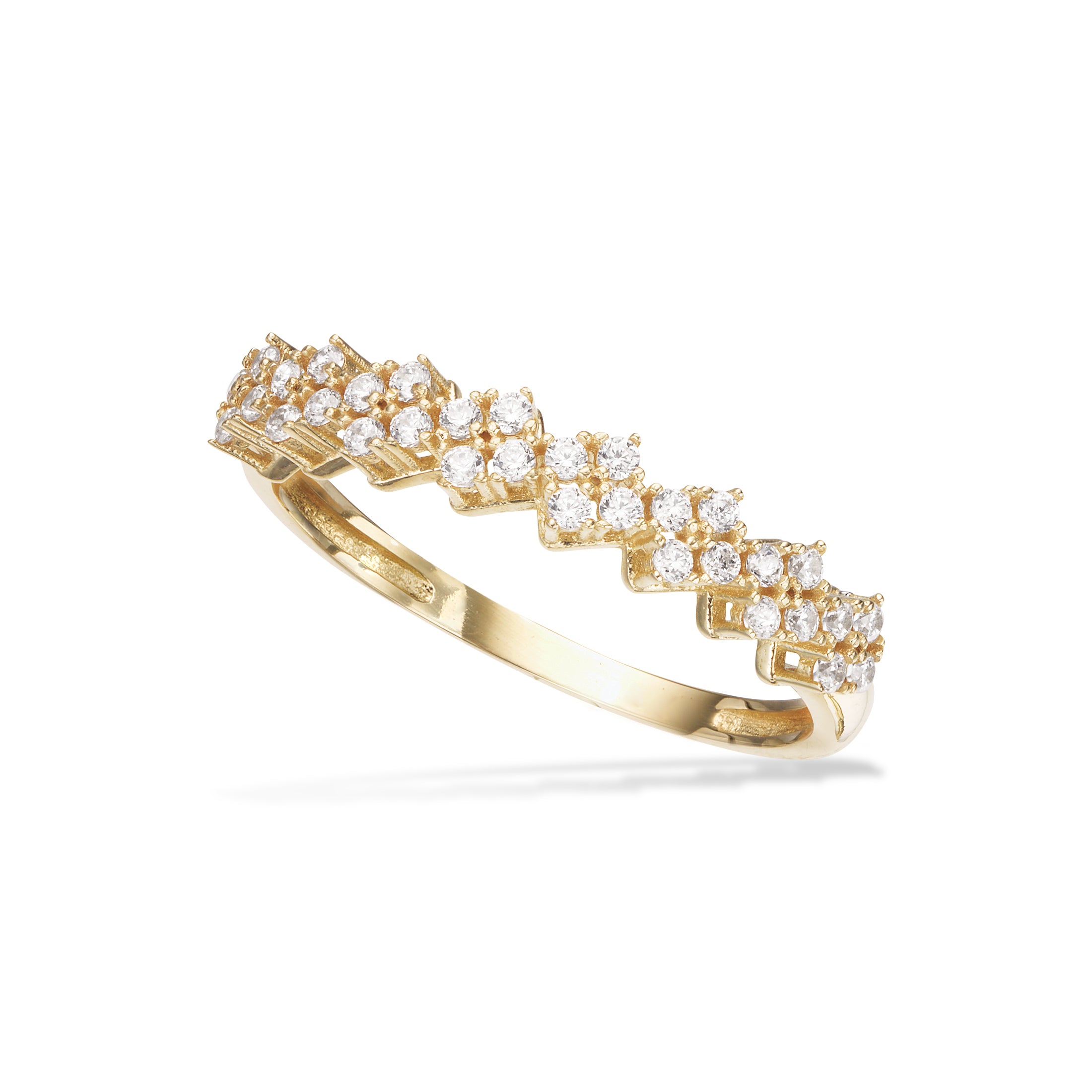 Scrouples Ringe i Guld 8 kt. med Syn. cubic zirconia