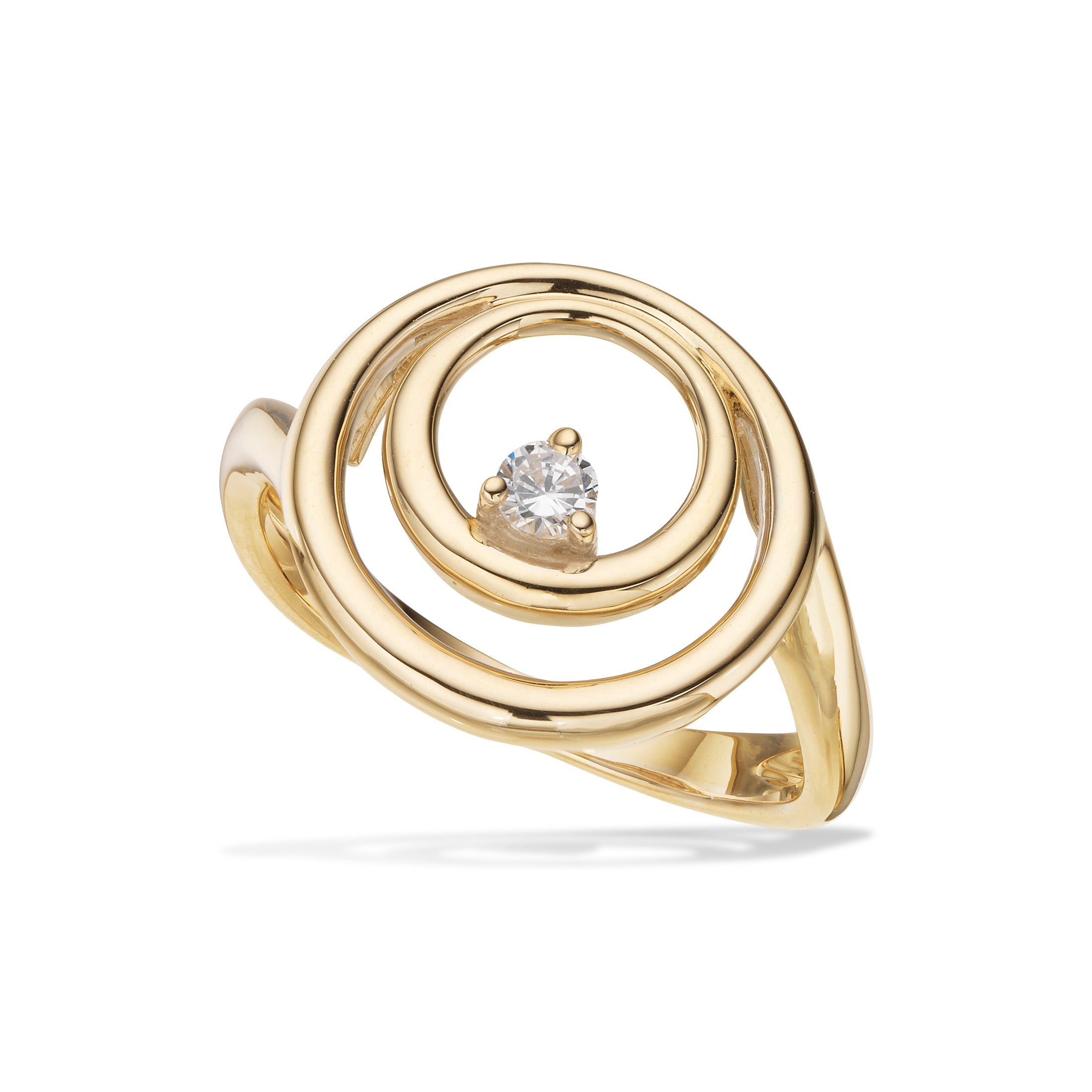 Scrouples Ringe i Guld 8 kt. med Syn. cubic zirconia