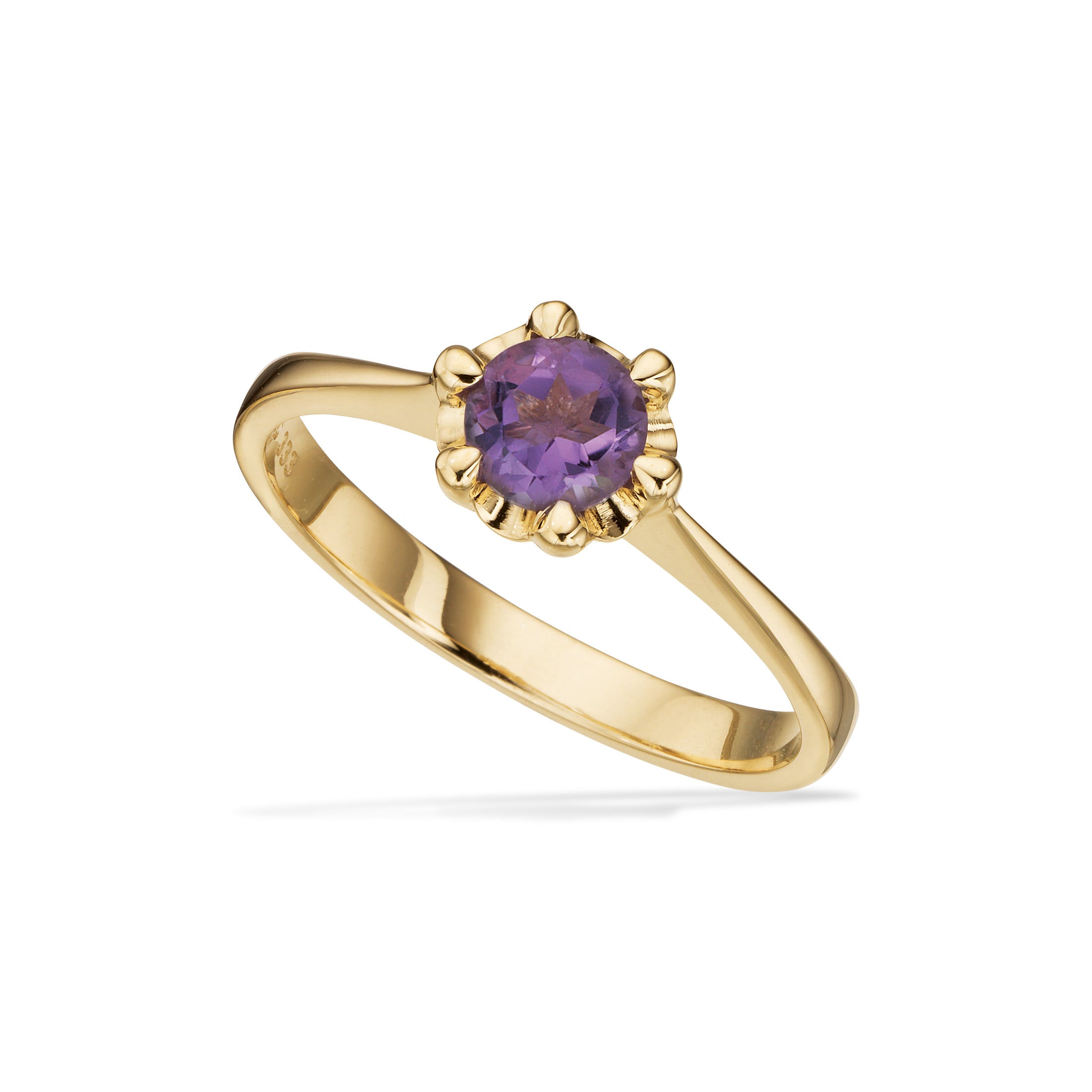 Scrouples Ringe i Guld 8 kt. med Ametyst