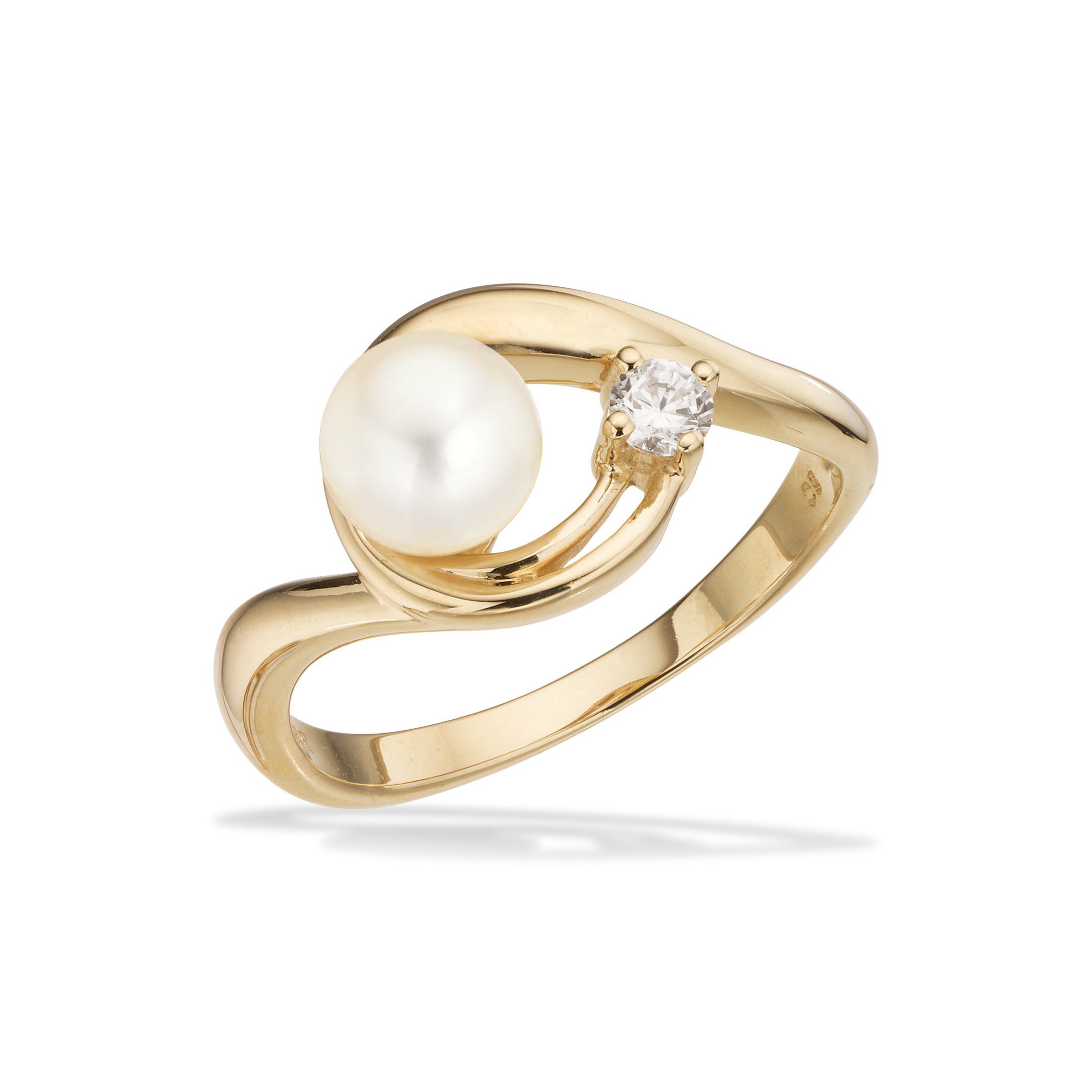 Scrouples Ringe i Guld 8 kt. med Perle