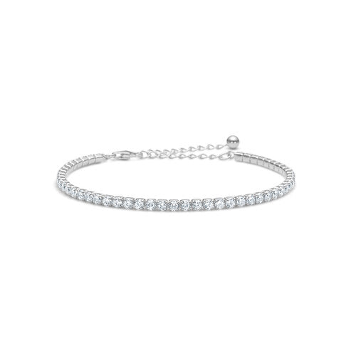 Studio Z, Sølv armbånd Tennis medium med zirkon