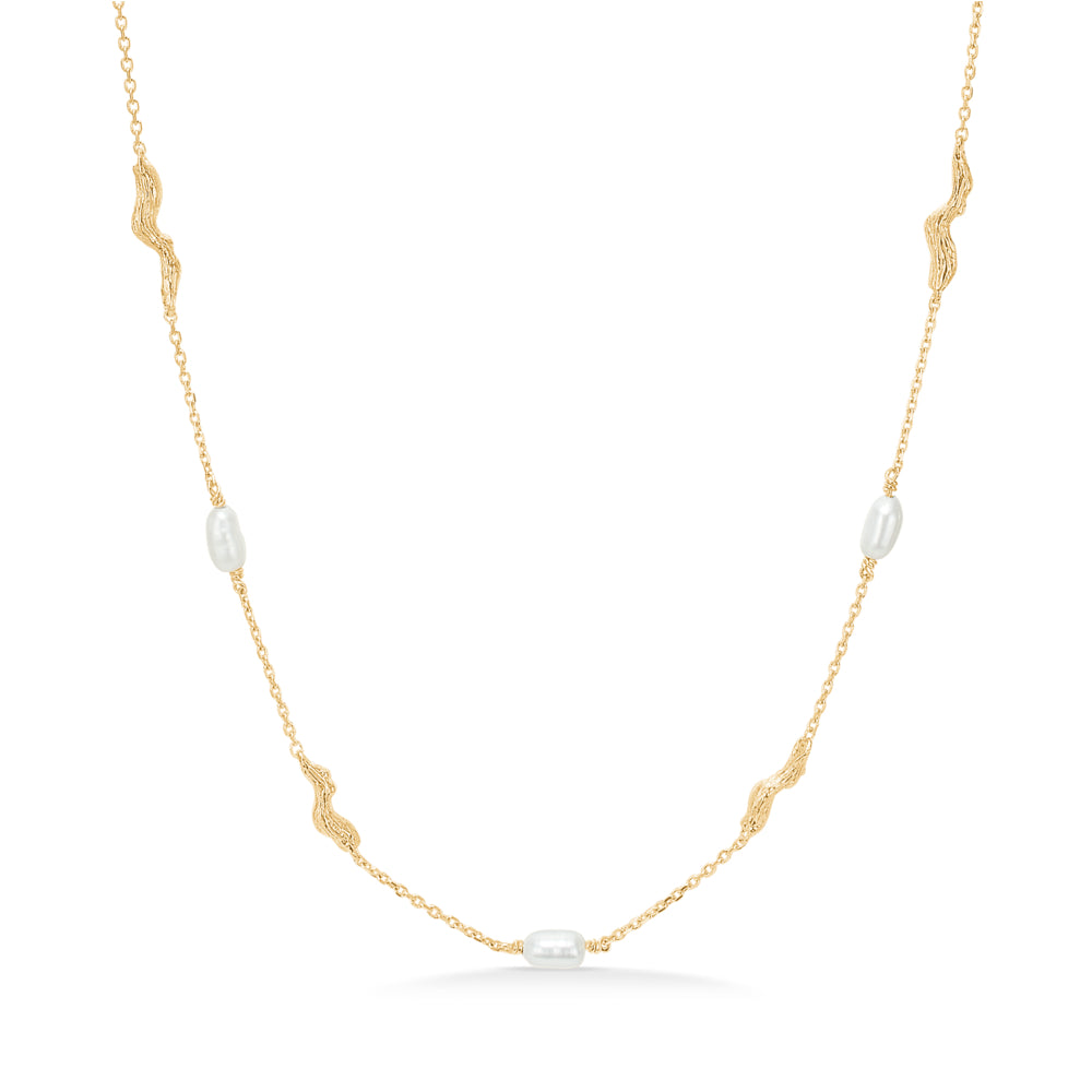 Studio Z, Studio Z, Sølv halskæde Tangled m. Perler