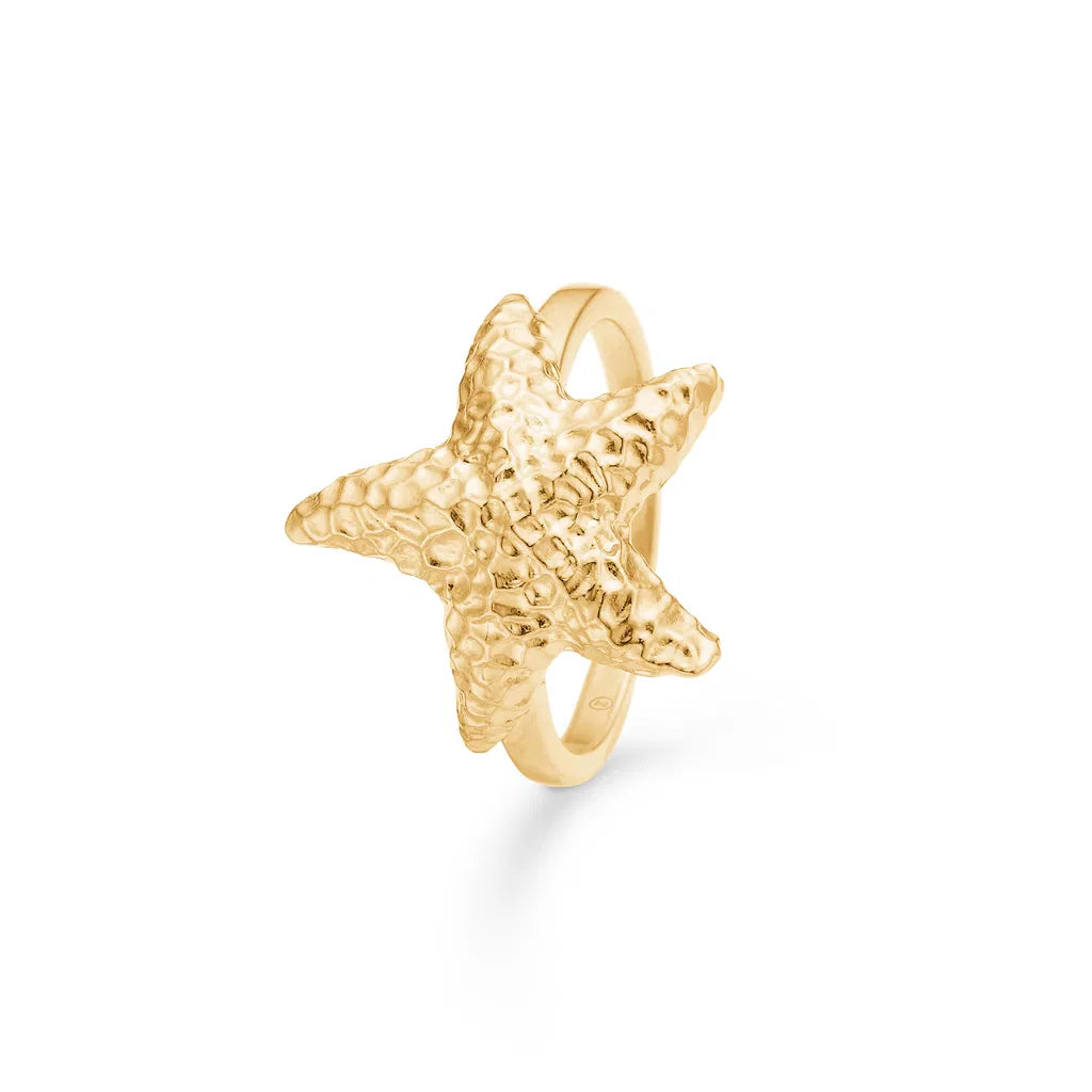 Studio Z, Forgyldt ring Starfish Lustre