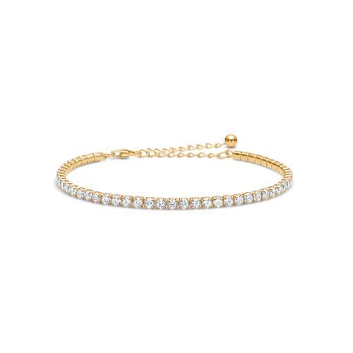 Studio Z, Sølv armbånd Tennis medium med zirkon