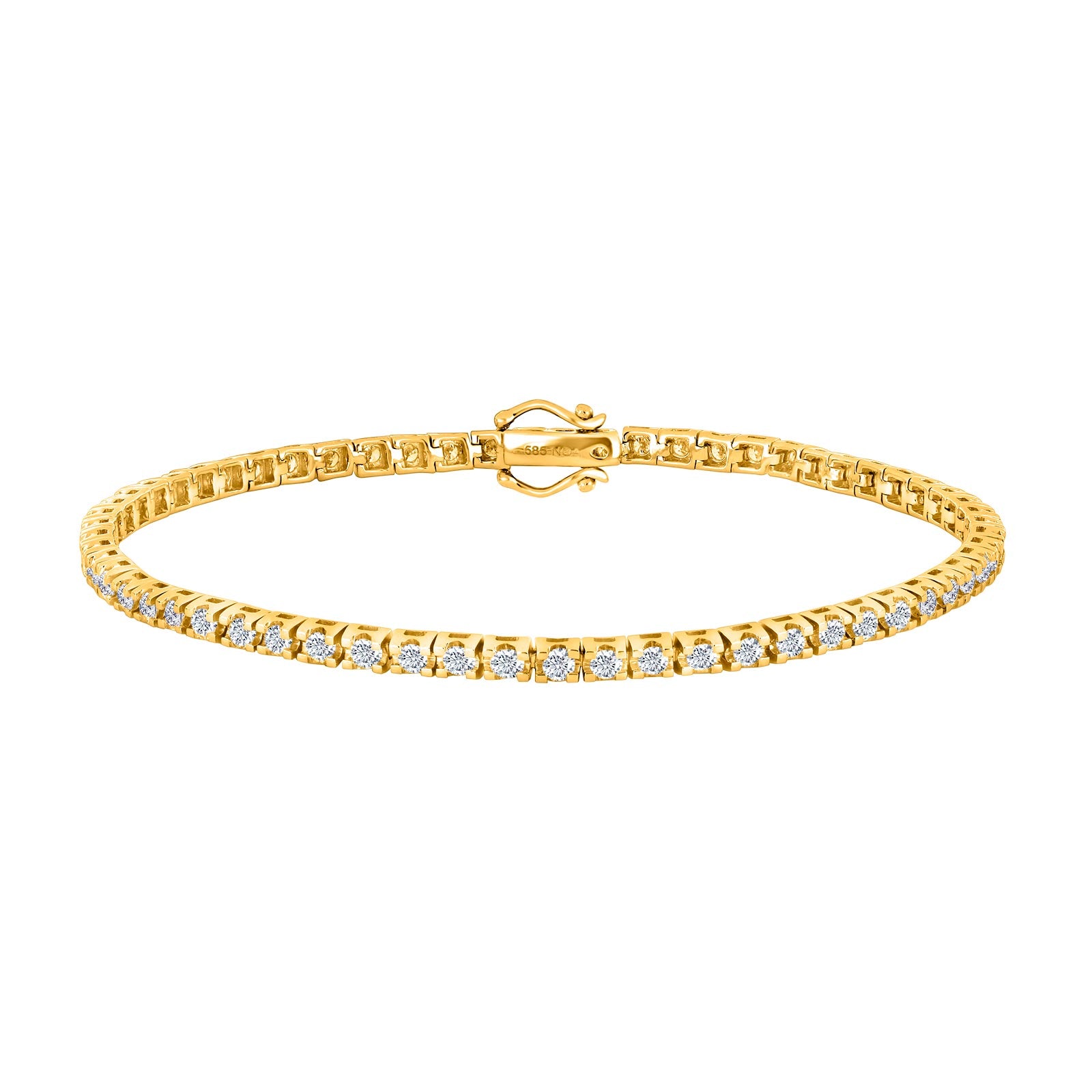 Nordahl Andersen 14kt. guld tennisarmbånd dia. 2.0ct W/SI