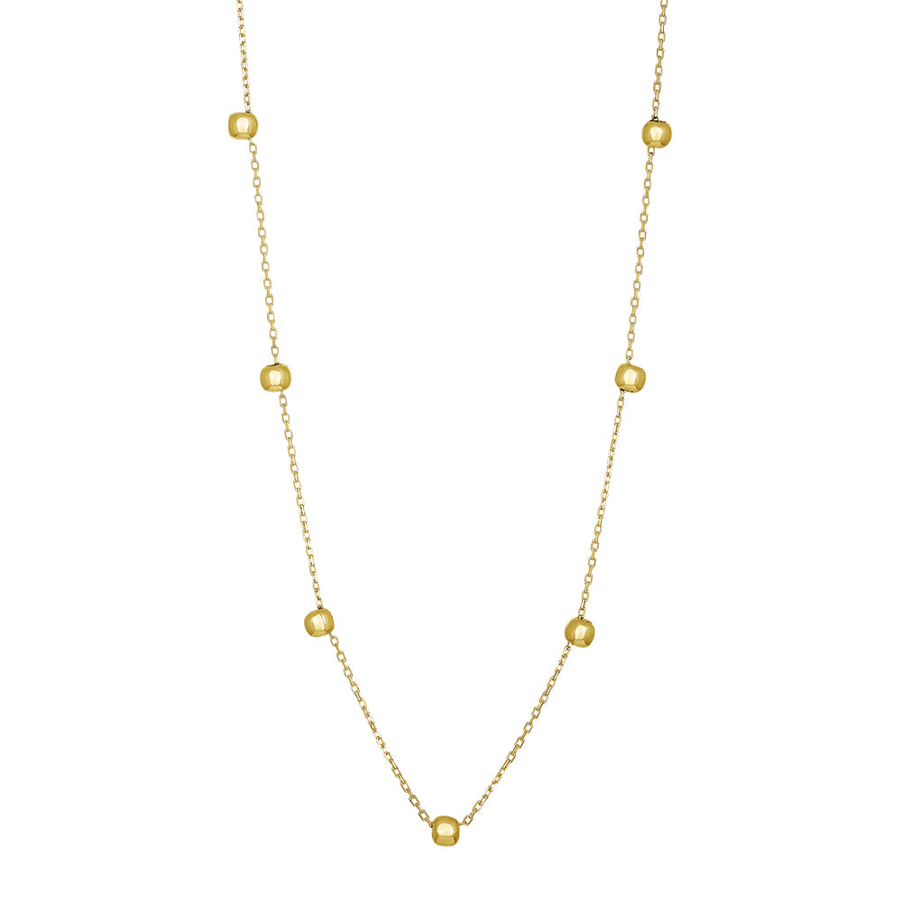 Nordahl Andersen 8kt. guldhalskæde m/7x3mm kugler