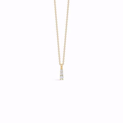 8 kt Guldcollier med zirkonia