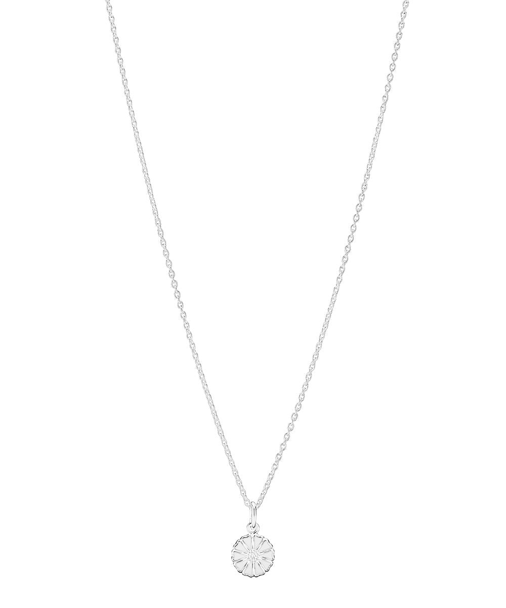 Sølv forgyldt Marguerit collier 9mm