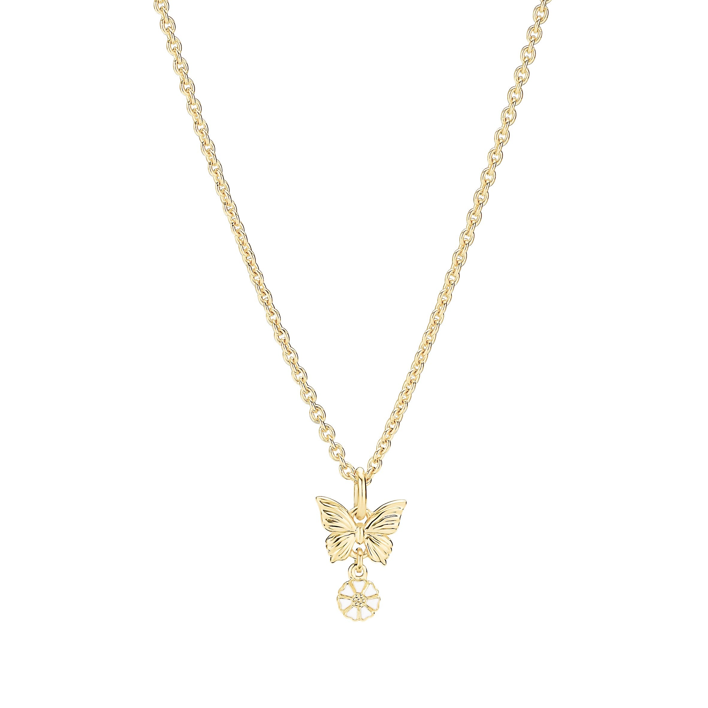 Marguerit collier med sommerfugl