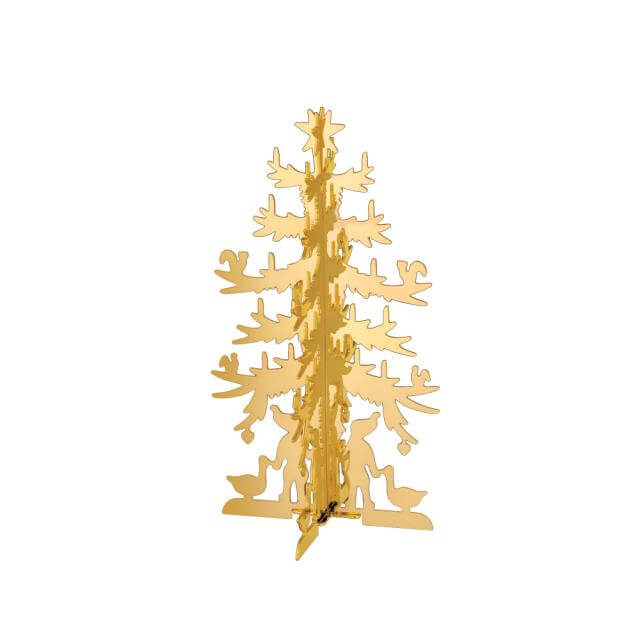 Forgyldt lille grantræ 11 cm.