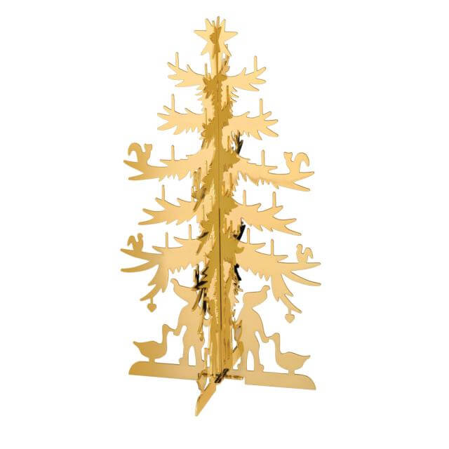 Forgyldt mellem grantræ 15 cm.