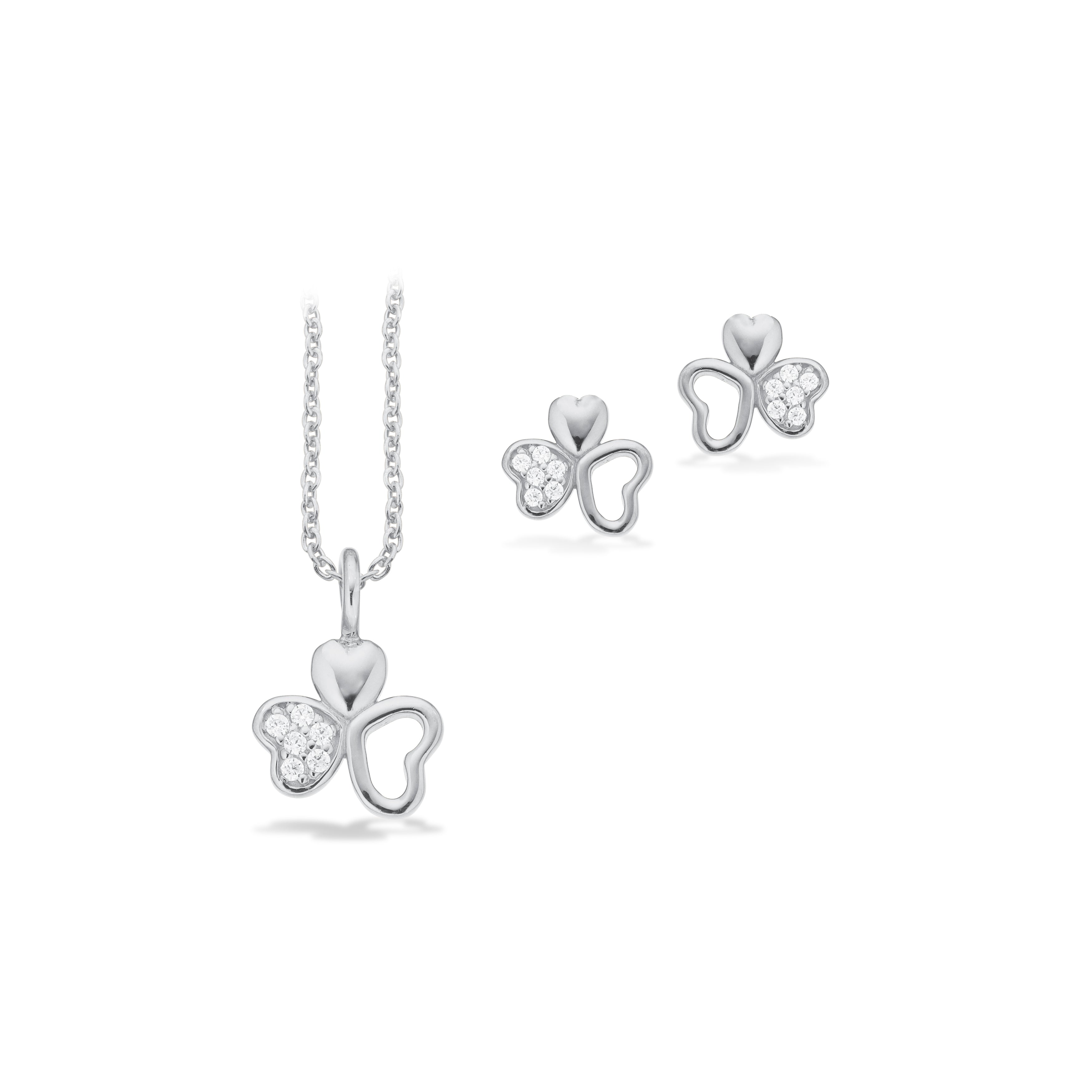 Scrouples Smykkesæt i Sølv med Syn. cubic zirconia