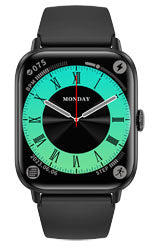 Smartwatch med farvet rem + en sort rem