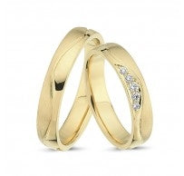 14 kt guld forlovelse/vielses ringe
