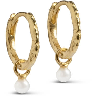 Sølvforgyldt Hoops Belle Pearl
