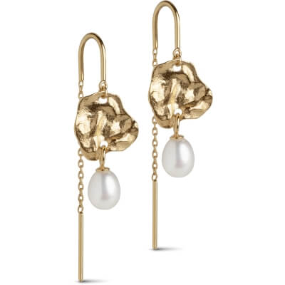 Sølvforgyldt ørering Kai Pearl