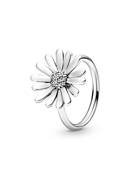 Pandora. Sølvring blomst med ziakonia