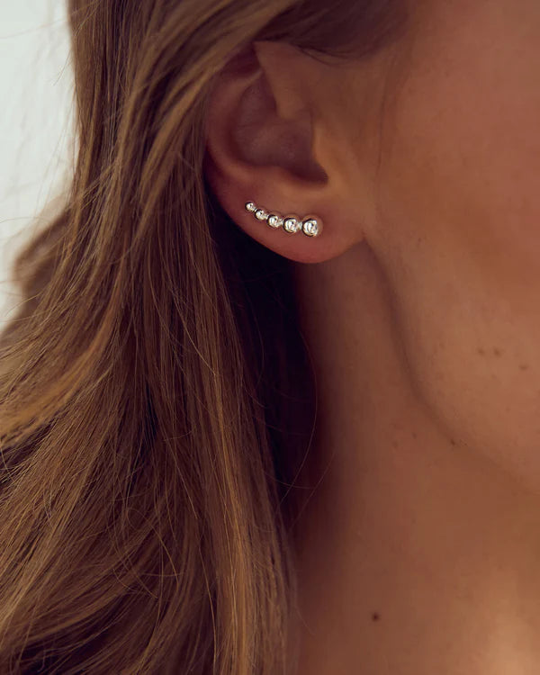 London climber forsølvet messing øreringe