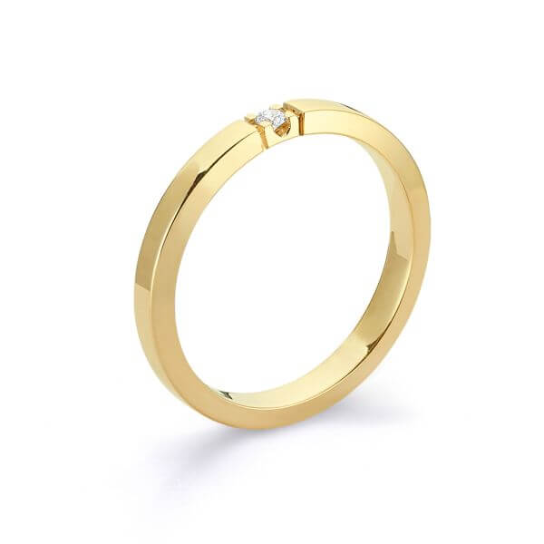 8 kt Guldring Promise 0,02 W/si