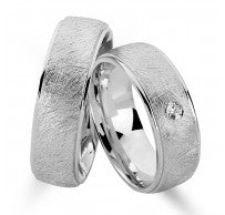 Sølv forlovelse/vielses ringe