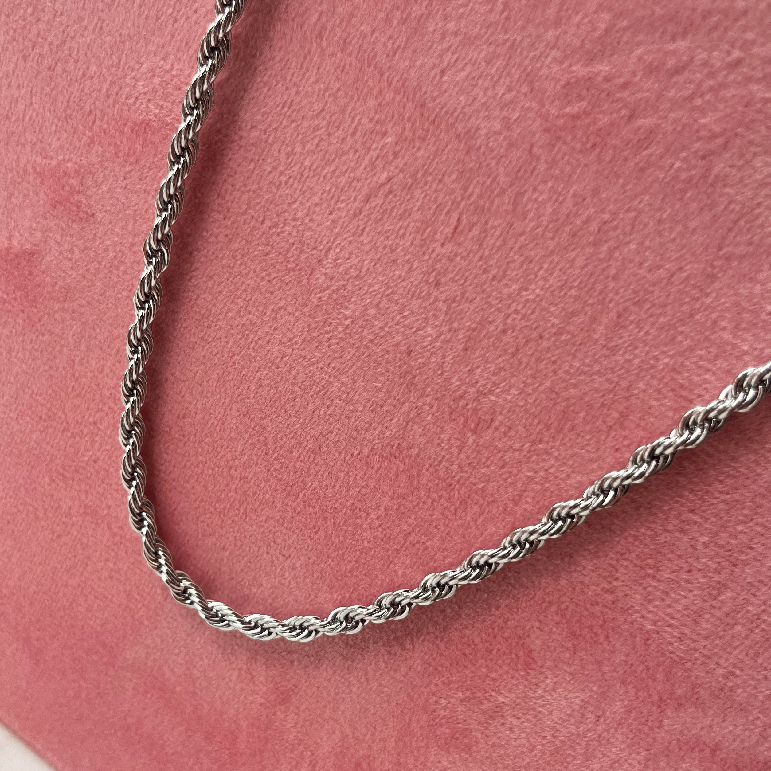 Scrouples Molly halskæde cordel 7 mm stål guldfarvet 45+5cm