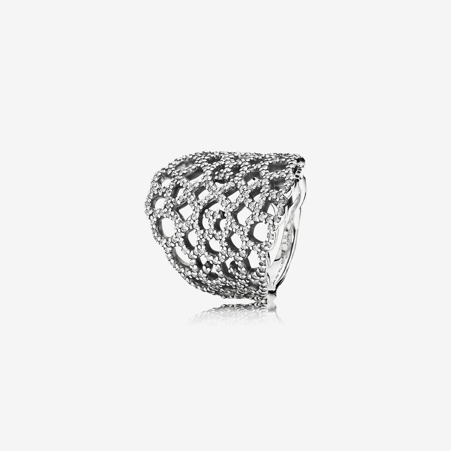 Pandora shimmerring lace ring