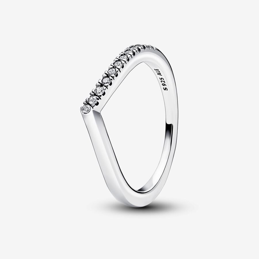 Pandora Halvt Funklende Ring