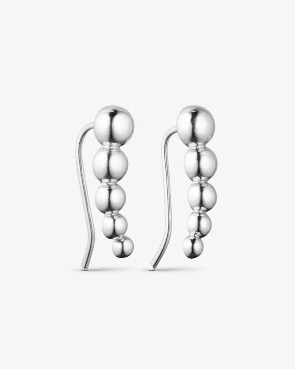 London climber forsølvet messing øreringe