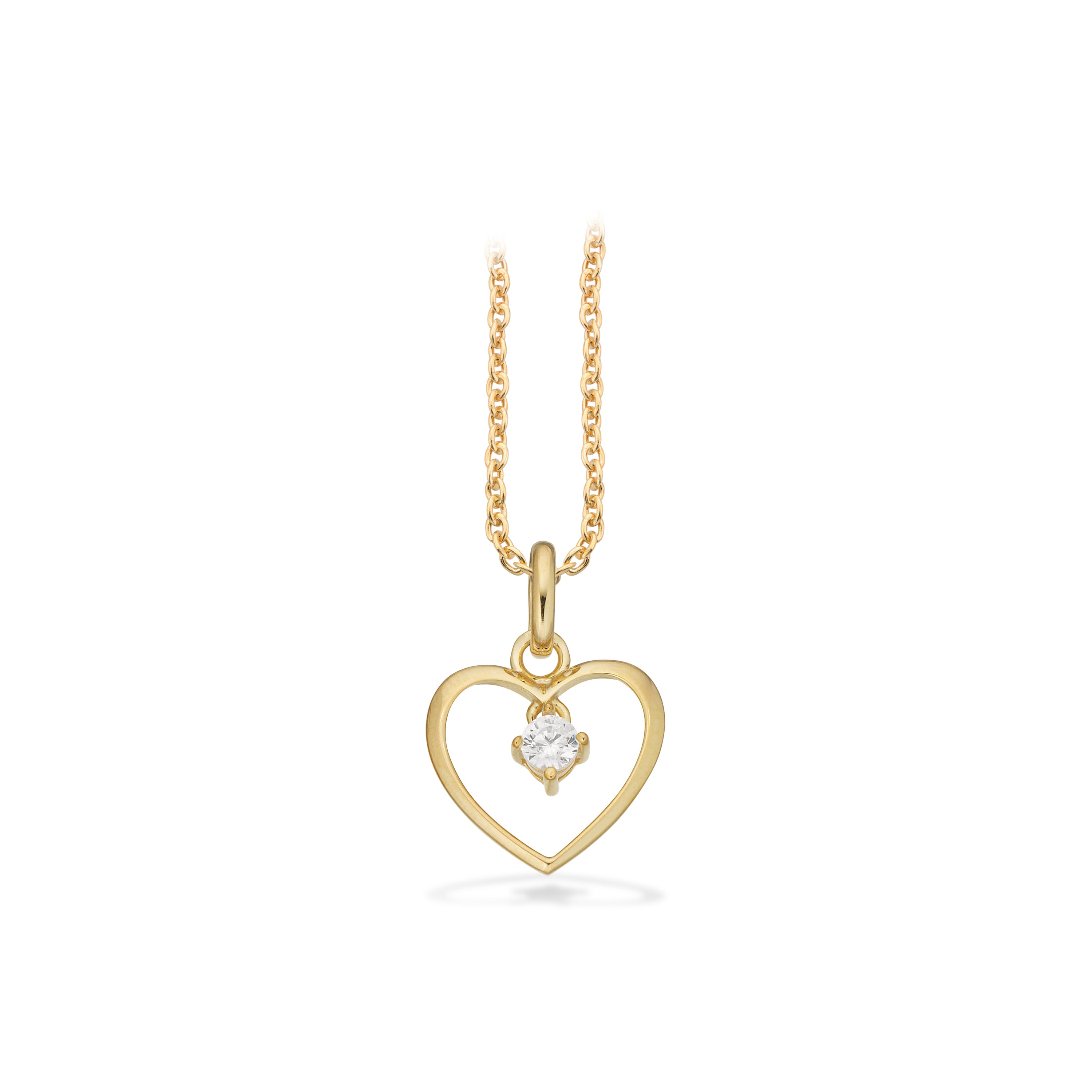 Scrouples Halskæde i Guld 8 kt. med Syn. cubic zirconia