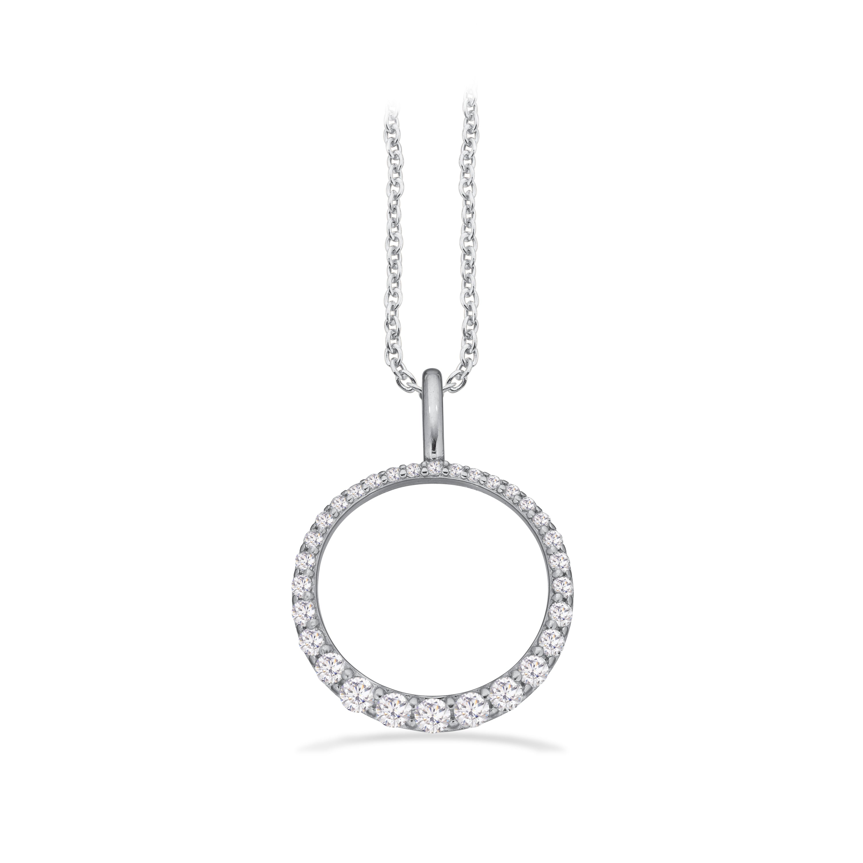 Scrouples Halskæde i Sølv med Syn. cubic zirconia