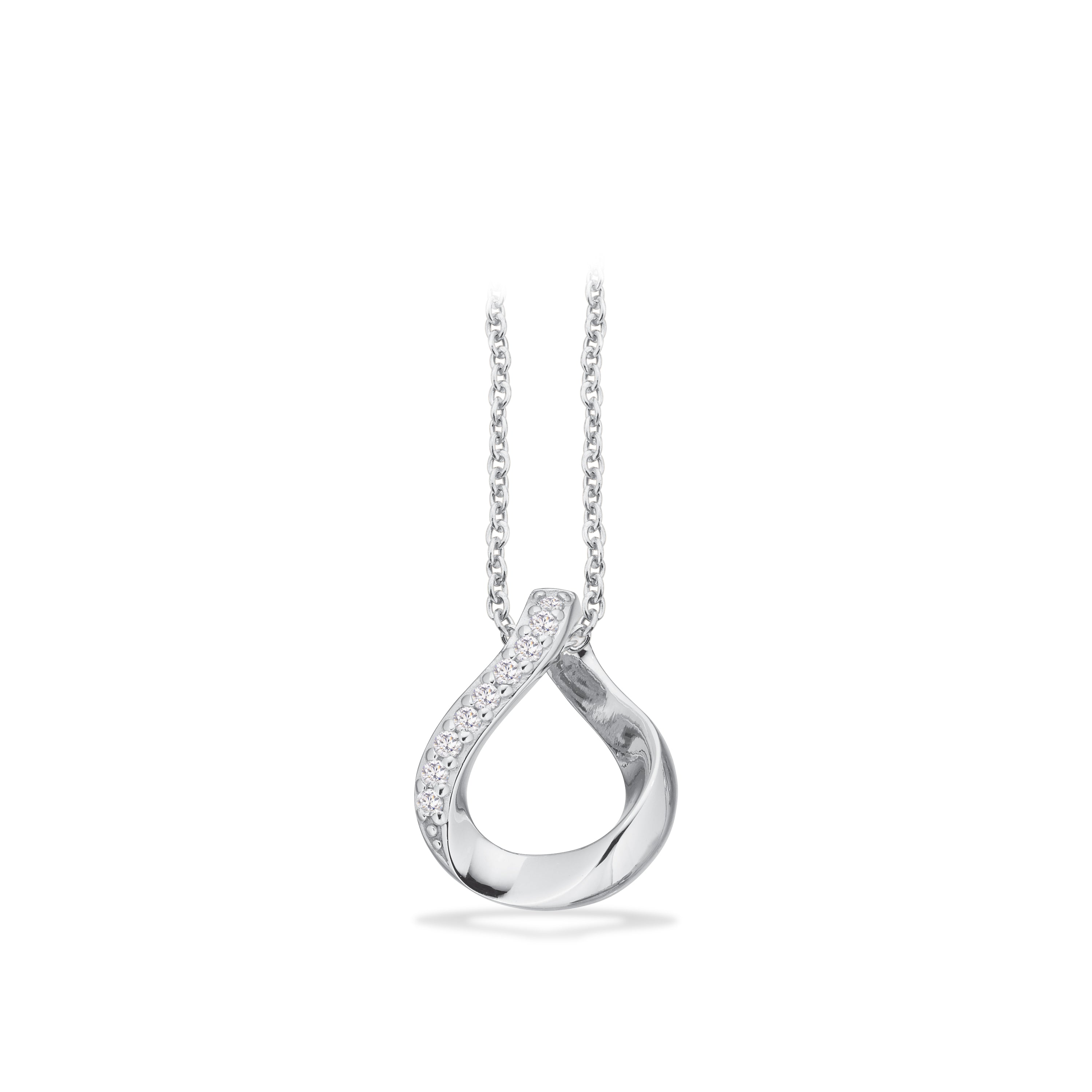 Scrouples Halskæde i Sølv med Syn. cubic zirconia