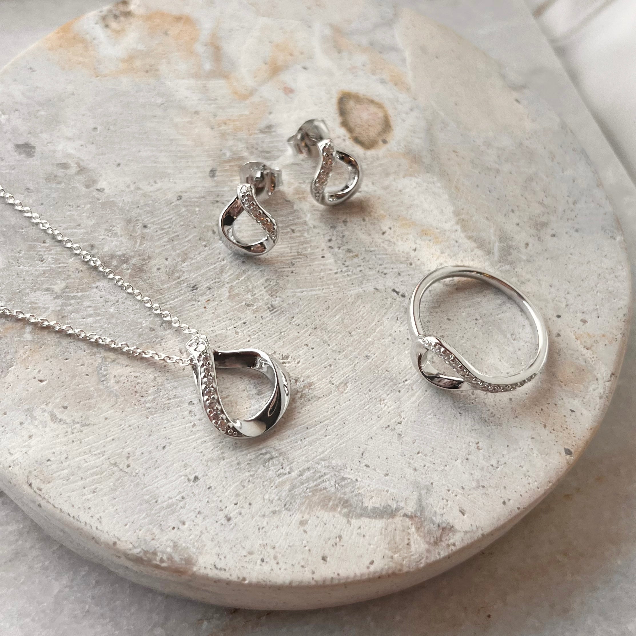 Scrouples Halskæde i Sølv med Syn. cubic zirconia