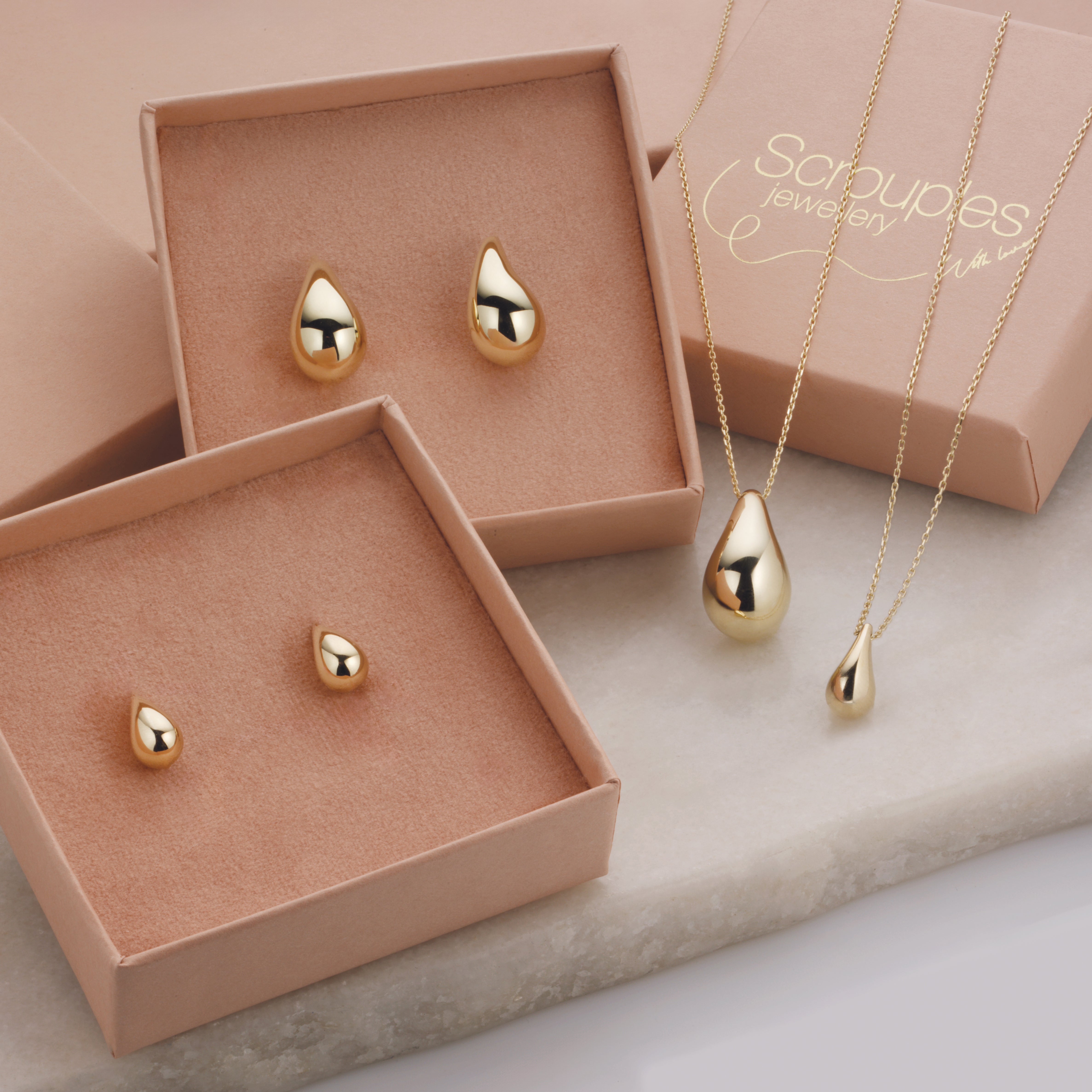 Scrouples Halskæde 12 mm i Guld 8 kt. 42+3cm