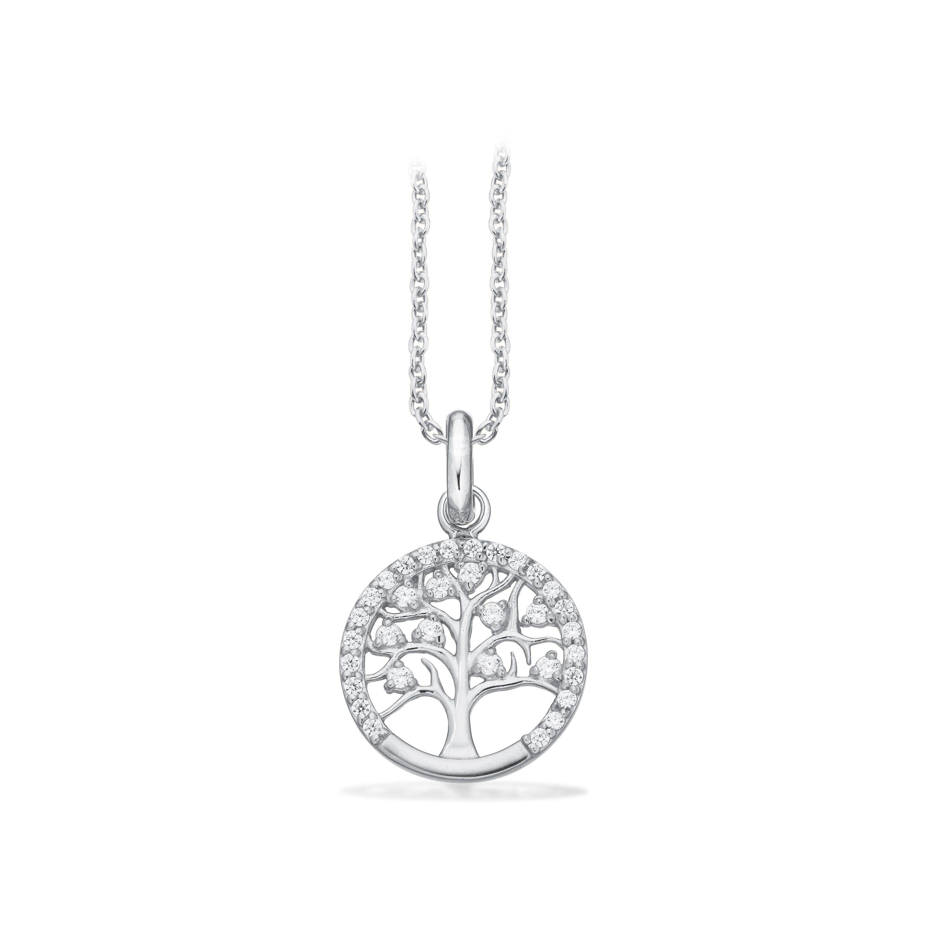 Scrouples Halskæde i Sølv med Syn. cubic zirconia