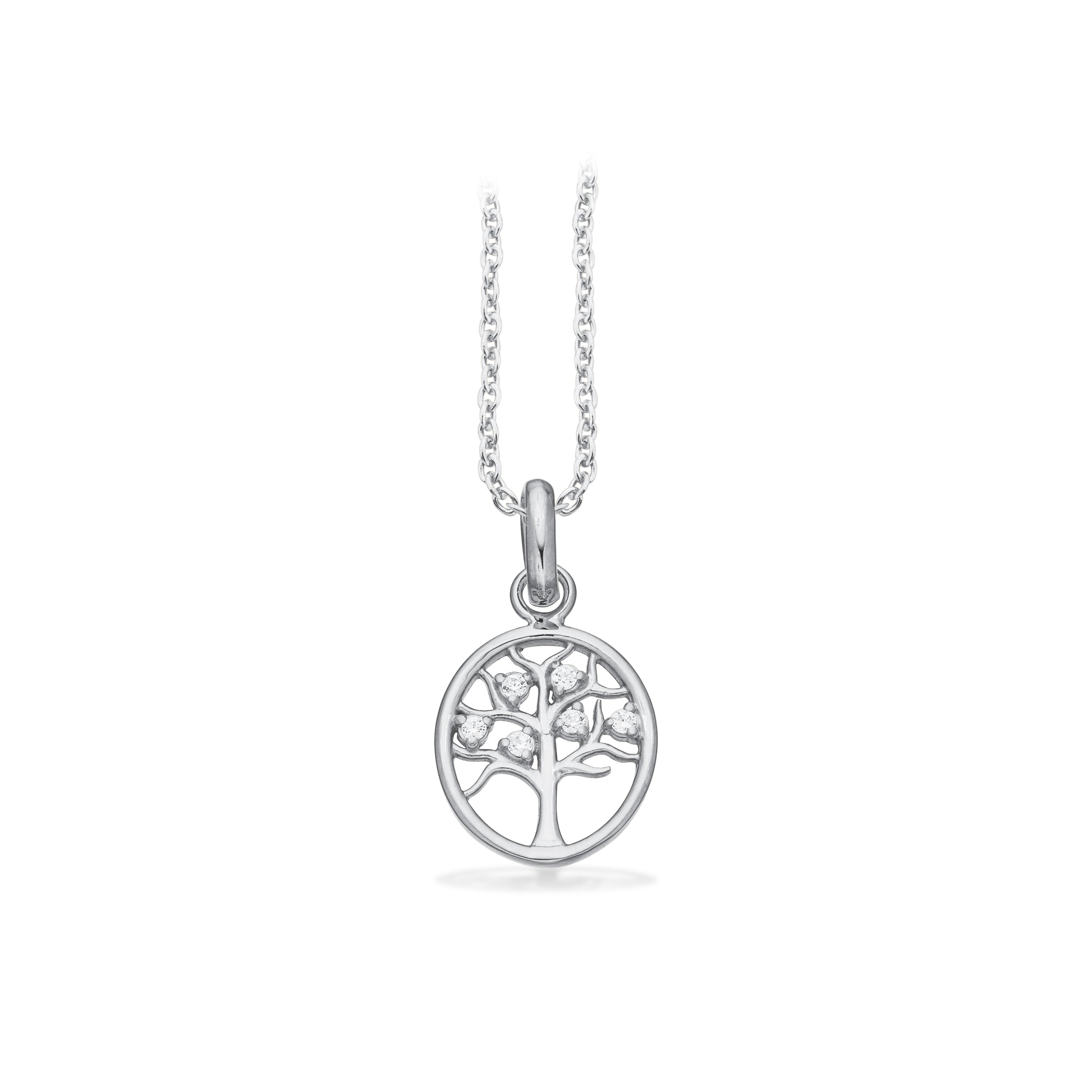 Scrouples Halskæde i Sølv med Syn. cubic zirconia