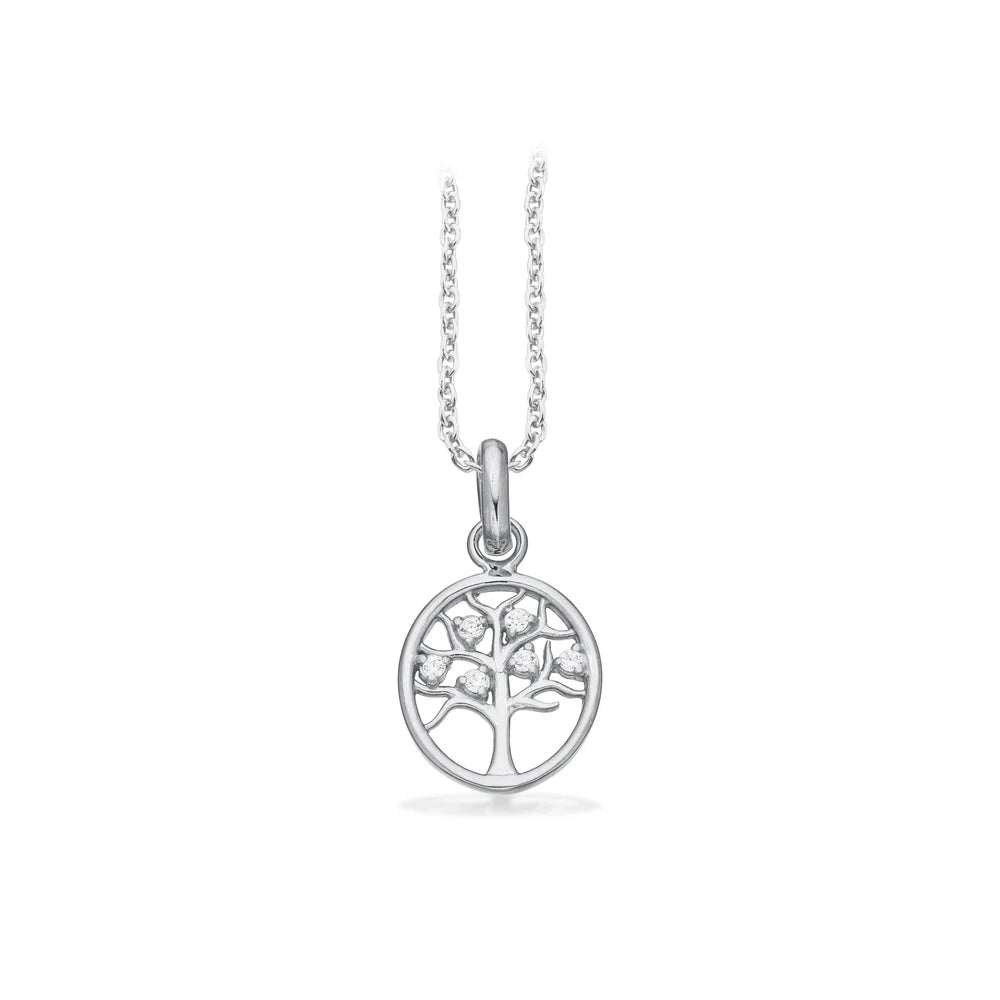 Scrouples Halskæde i Sølv med Syn. cubic zirconia