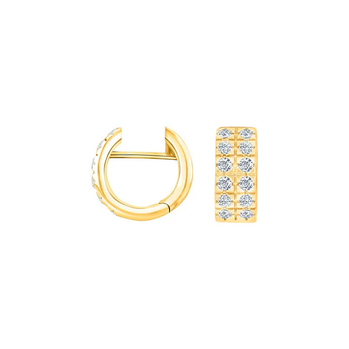 Forgyldte sølv creoler med zir Dita