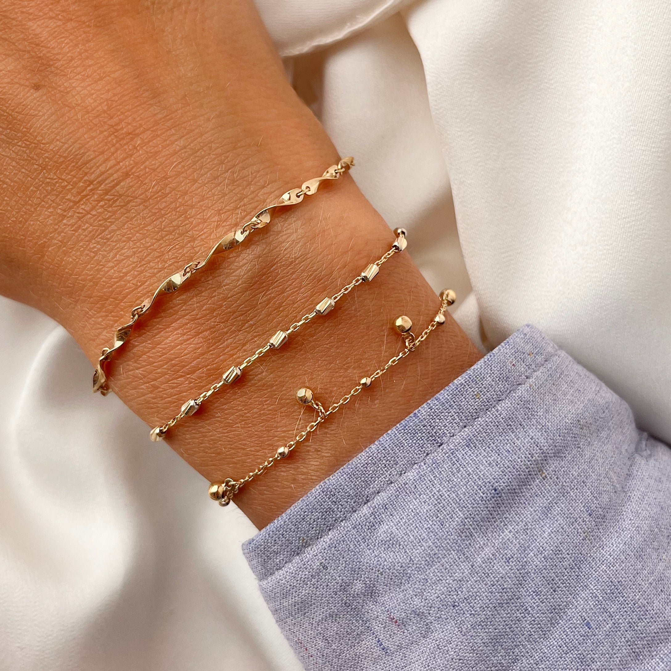 Scrouples Armbånd tubes 17+2 cm 8 kt.